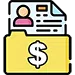 Icon, funding, folder with dollar sign