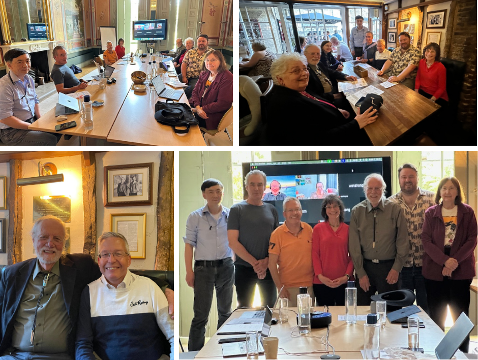 Annual Directors Meeting in Cambridge featuring: Wenzhong Xiao, David Systrom, Jonas Bergquist, Linda Tannenbaum, Ron Davis, Chris Armstrong, and Maureen Hanson. Danielle Meadows and Alain Moreau joined remotely.